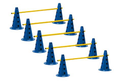 Lot de 5 mini-haies + cônes de 35cm