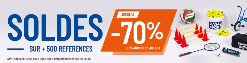 Soldes sur + 500 références, jusqu'à -70%