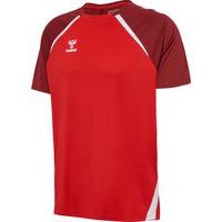Maillot match manche courte lead2.0 rouge/marron hummel