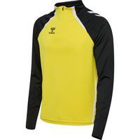 Demi-zip lead2.0 jaune/noir hummel
