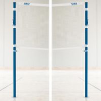 BWA Sports – Poteaux De Badminton Scolaire En Acier 40x40 Mm, Base 12 Kg, Roues, Hauteur 1,55 M – Vendu Par Paire