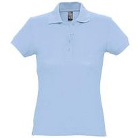 Polo personnalisable femme en coton maille piquée 170 CIEL PIQUÉ