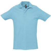 Polo personnalisable homme en coton BLEU ATOLL