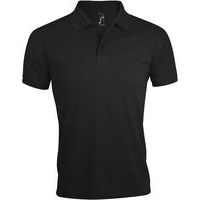 Polo personnalisable homme prime en polyester NOIR