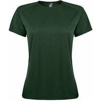 Tee-shirt personnalisable de sport femme en polyester VERT FORET