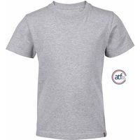 Tee-shirt personnalisable col rond enfant en coton GRIS CHINÉ