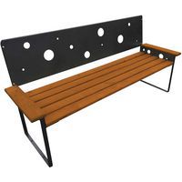 Banc oxygene 1,80 m Résineux lasure acajou doré