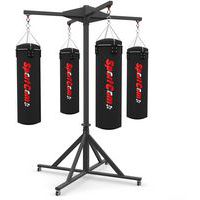 Potence mobile pour 4 sacs de frappe avec roulettes - SportCom