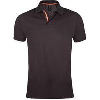 Polo personnalisable PATRIOT COL BICOLORE TECH GRIS FONCE-BLANC