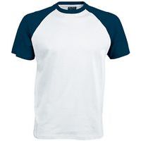 T-shirt bicolore Traditional blanc marine