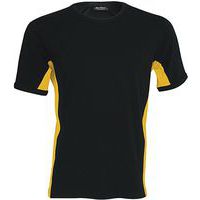 T-shirt bicolore Equipe noir jaune