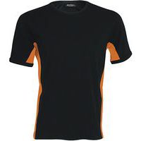T-shirt bicolore Equipe noir orange