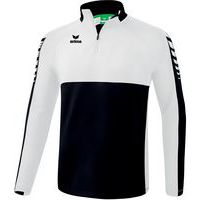 Sweat demi-zip adulte - Erima - Six Wings noir/blanc