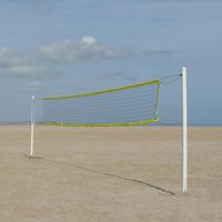 Filet De Volley-Ball Portable Avec Balles - 9,5x1m - PE Noir - Pour Jardin, Plage, Pelouse - Neuf