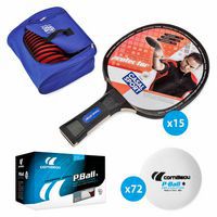 Set De Raquettes De Tennis De Table - 2 Raquettes, 6 Balles Et Filet R