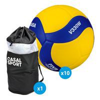 Lot 10 ballons volley - Mikasa - V330W