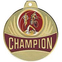 Médaille triathlon - champion - 50mm