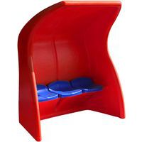 Abri de touche monobloc rouge - Assise individuelle