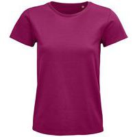 Tee-shirt personnalisable femme coton organique bio Jersey 175 FUCHSIA