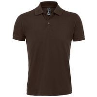 Polo personnalisable homme prime en polyester CHOCOLAT