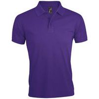 Polo personnalisable homme prime en polyester VIOLET FONCE