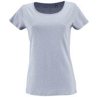 Tee-shirt personnalisable femme en coton organique bio BLEU CIEL CHINE