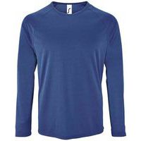 Tee-shirt personnalisable manche longue deSport homme en polyester ROYAL