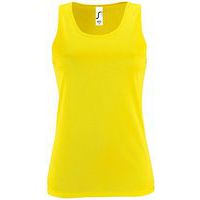 Débardeur personnalisable de sport femme en polyester JAUNE FLUO