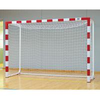 Paire buts hand compet GES, alu, rouge, arceaux diam 50mm