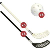 matériel de Unihockey pro Unihoc - lot de 12 crosses et 6 balles