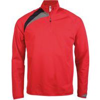 Sweat 1/2 zip enfant Training rouge/noir
