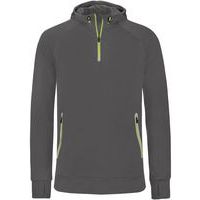 Sweat à capuche 1/2 zip Training anthracite