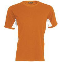 T-shirt bicolore Equipe orange blanc