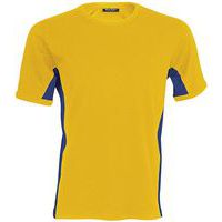 T-shirt bicolore Equipe jaune bleu royal