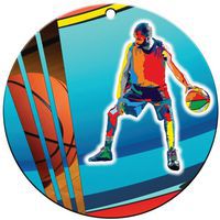 Médaille céramique - basket masculin - 70mm