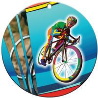 Médaille céramique - cycle - 70mm