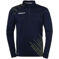 Sweat 1/4 zippé Enfant - Uhlsport - Score 26 Bleu Marine/Jaune Fluo