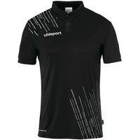 Polo polycoton - Uhlsport - Score 26 Noir/Blanc
