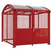 Abri vélos Voûte L initial bardages digicode grillage peint - Procity