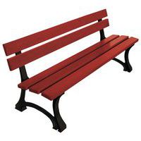 Banc Mora 2 m structure acier - assise/dossier bois exotique - Procity