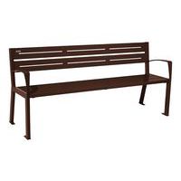 Banc Silaos accoudoirs 5 lames acier 1.80 m - Procity