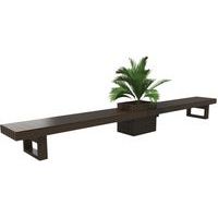 Banquette contemporaine double avec jardinière plastique recyclé Espace Urbain