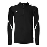 Sweat 1/2 zip compo Eldera noir/blanc