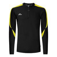 Sweat 1/2 zip compo Eldera noir/jaune