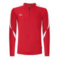 Sweat 1/2 zip compo Eldera rouge/blanc