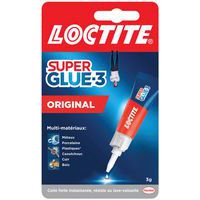 Colle cyanoacrylate Super Glue 3 - liquide - 3 g - Loctite