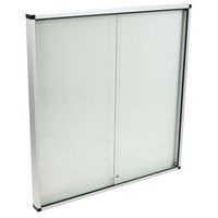 Vitrine d'intérieur 2 portes, Capacité (nb de feuilles A4): 12, Fond matériau: Acier, Hauteur: 919 mm