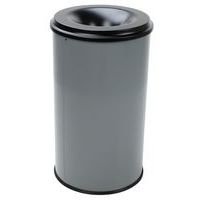 Poubelle antifeu Manutan, Capacité: 50 L, Ouverture: À fente, Matériau: Métal, Matériau: Acier