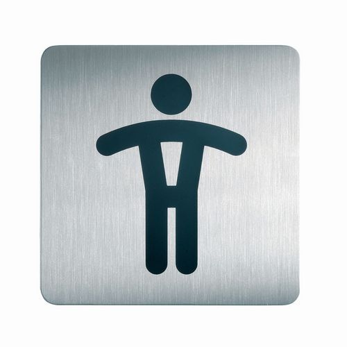 Pictogramme design carré toilette - Hommes