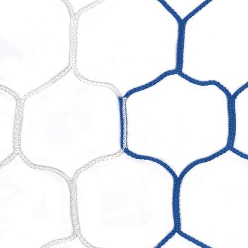 Filets de handball GES 4 mm maille de 100 mm hexagonale bicolore